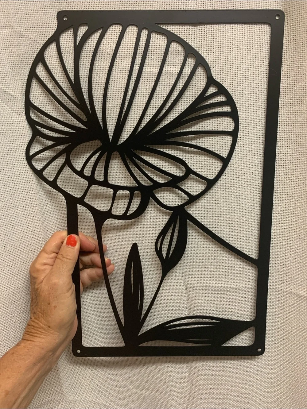 Black Floral Metal Wall Art Set - Home Wall Decor